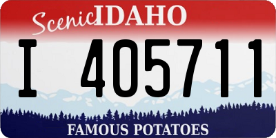ID license plate I405711