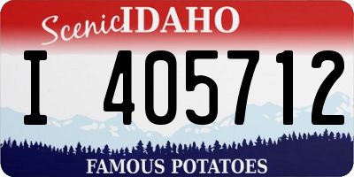 ID license plate I405712