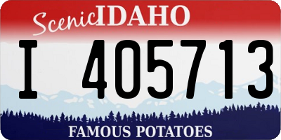 ID license plate I405713