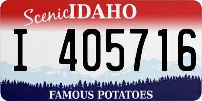 ID license plate I405716