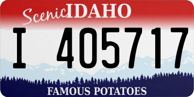 ID license plate I405717