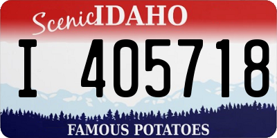 ID license plate I405718