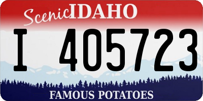 ID license plate I405723