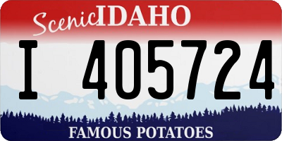 ID license plate I405724