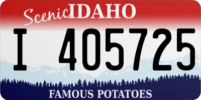 ID license plate I405725