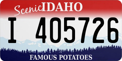 ID license plate I405726