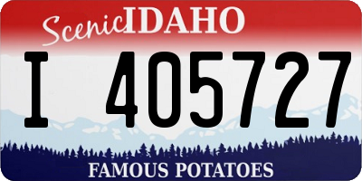 ID license plate I405727