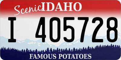 ID license plate I405728