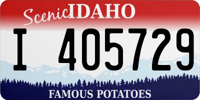 ID license plate I405729