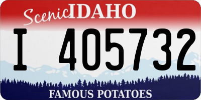 ID license plate I405732