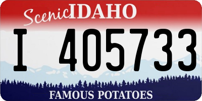 ID license plate I405733