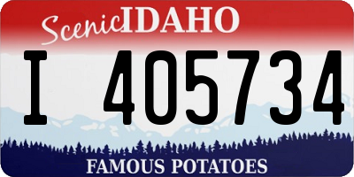 ID license plate I405734