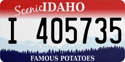 ID license plate I405735