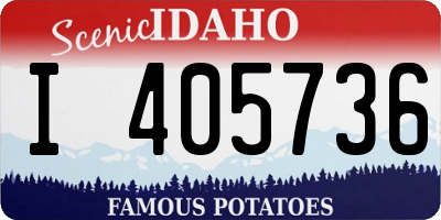 ID license plate I405736