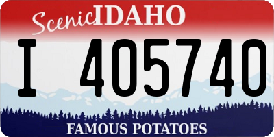 ID license plate I405740