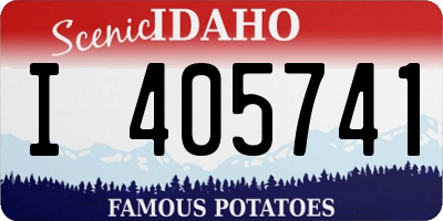 ID license plate I405741