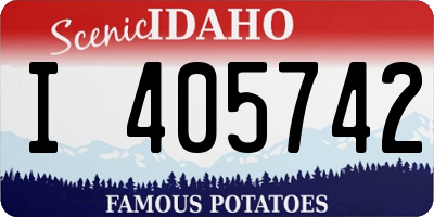 ID license plate I405742