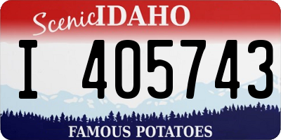 ID license plate I405743