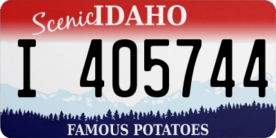 ID license plate I405744