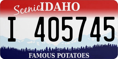 ID license plate I405745