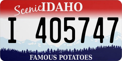 ID license plate I405747