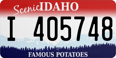 ID license plate I405748