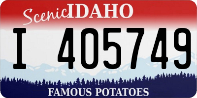 ID license plate I405749