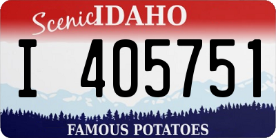 ID license plate I405751