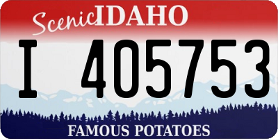 ID license plate I405753