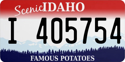 ID license plate I405754