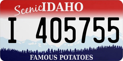ID license plate I405755