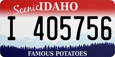 ID license plate I405756