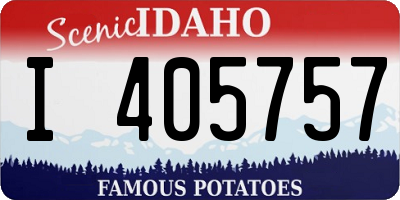 ID license plate I405757