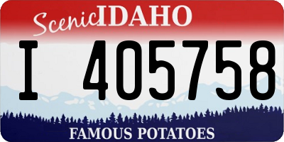 ID license plate I405758