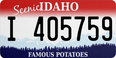 ID license plate I405759