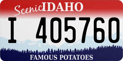 ID license plate I405760