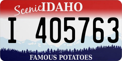 ID license plate I405763