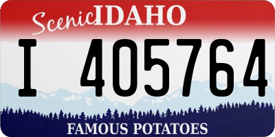 ID license plate I405764