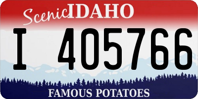 ID license plate I405766