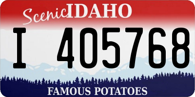 ID license plate I405768