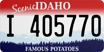 ID license plate I405770