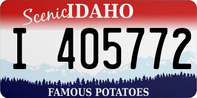 ID license plate I405772