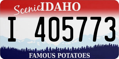 ID license plate I405773