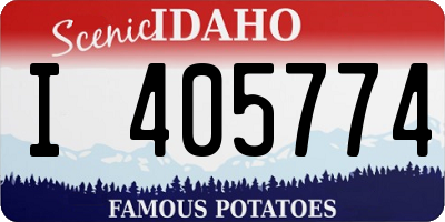 ID license plate I405774