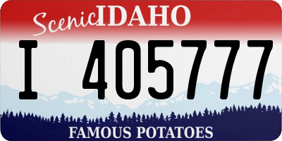 ID license plate I405777
