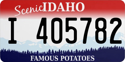 ID license plate I405782