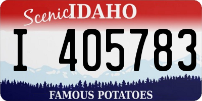 ID license plate I405783