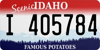 ID license plate I405784