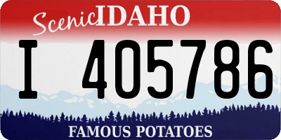 ID license plate I405786