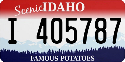 ID license plate I405787